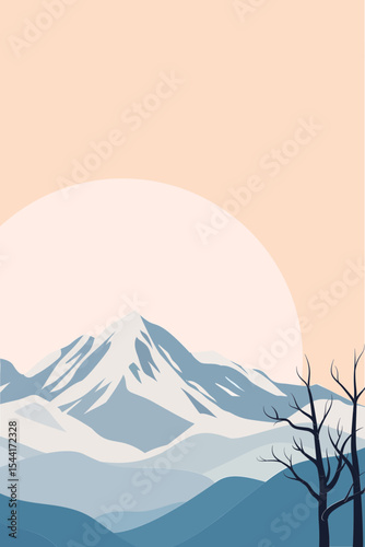 Tree, Stone, Rocks, Mountain Peak, Road, Moon, Sky, Sunset, Success, Business, Mountain, Road, Mindset, Artwork, Vector
