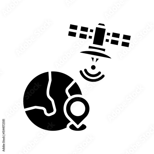 Global Positioning System glyph icon