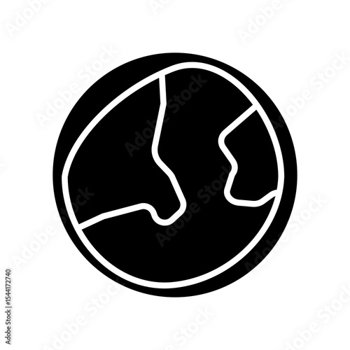 Geoid glyph icon