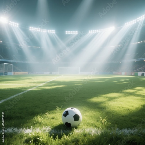 soccer ball on stadium