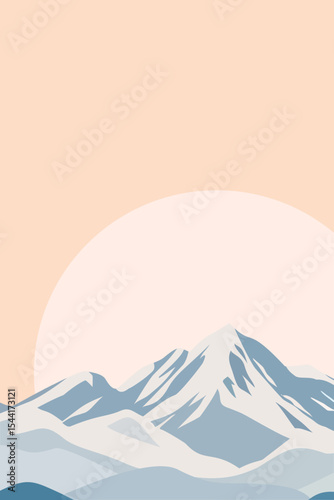 Mountain Peak, Road, Moon, Sky, Sunset, Success, Business, Mountain, Road, Mindset, Artwork, Vector
