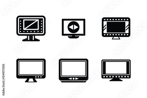 full screen icon silhouette vector illustration