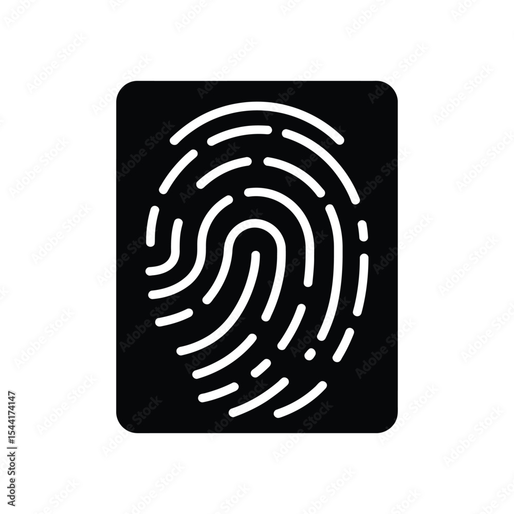 Minimalist Fingerprint Icon: Biometric Security, Identity, Scan, and Authentication Symbol Minimalist Fingerprint Icon: Biometric Security, Identity, Scan, and Authentication Symbol
