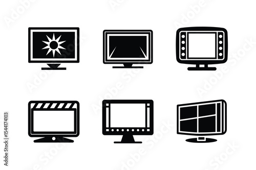 full screen silhouette vector illustration
