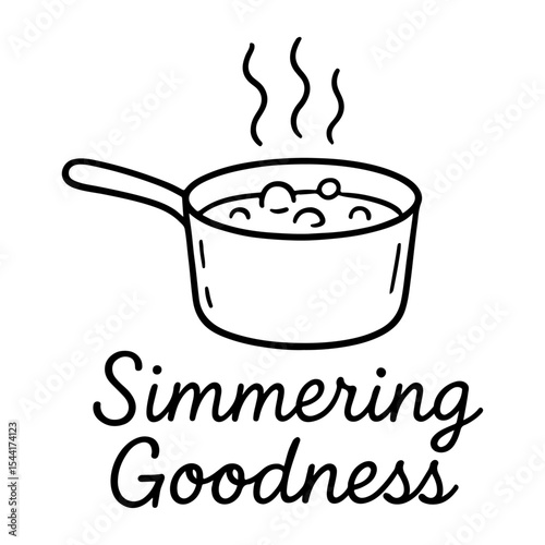 Simmering Goodness SVG ? Cute Soup Pot Clipart for Kitchen Stickers, Cooking Labels & Homemade Crafts.ai