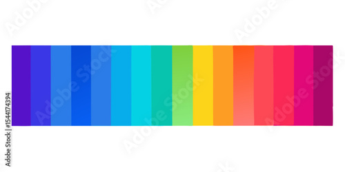
A vibrant horizontal color bar displays a full spectrum of hues, transitioning smoothly from purple and blue to green, yellow, orange, and red.