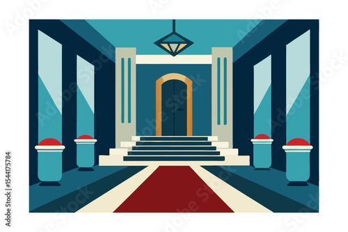 Grand Entrance Elegant Interior Design with Classic Architecture