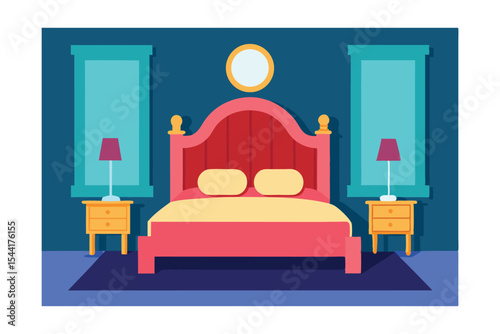 Serene Bedroom Design Elegant Interior with Comfortable Bed and Nightstands