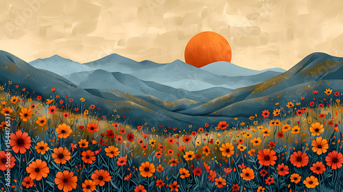 landscape with mountains