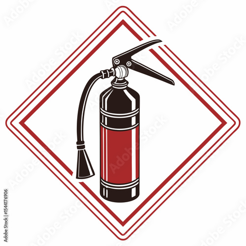 Fire extinguisher safety equipment for emergency situations and fire prevention in buildings and homes