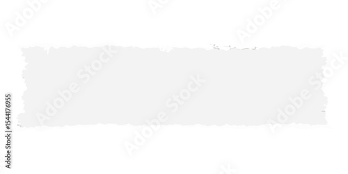 A horizontal, light grey ripped paper strip with uneven, frayed edges, providing a simple yet textured background element.