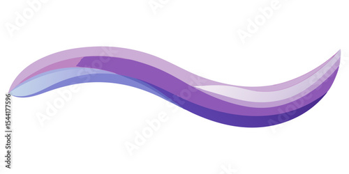A sleek, wavy abstract design in shades of purple and light blue, creating a smooth, flowing form that suggests movement and serenity.