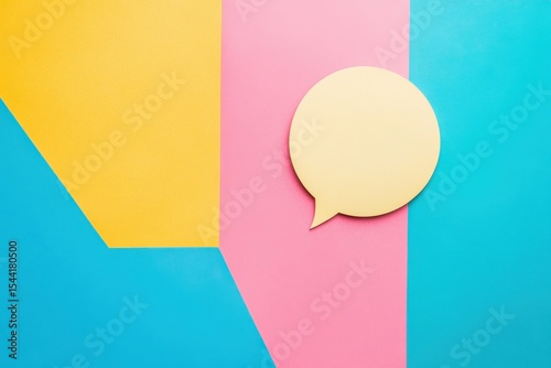 flawless visual of social media chat concept blank empty chat bubble