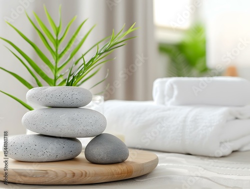 Luxury Spa Stones and Towels