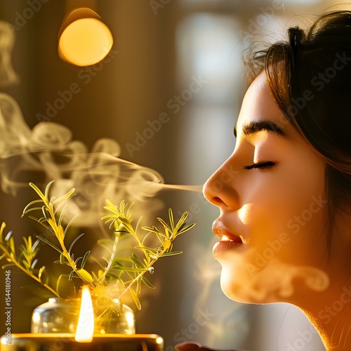 Serene Spa Aromatherapy with Woman