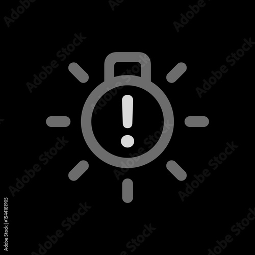 Outlined Warning Light Icon