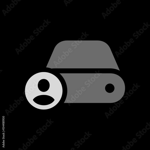 Filled External Drive User Icon
