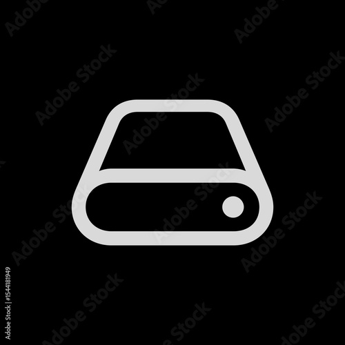Outlined External Drive Icon
