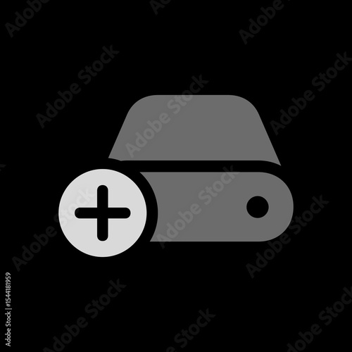 Filled External Drive Add Icon