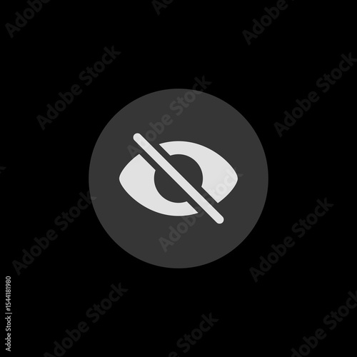 Filled Circle Hidden Eye Icon
