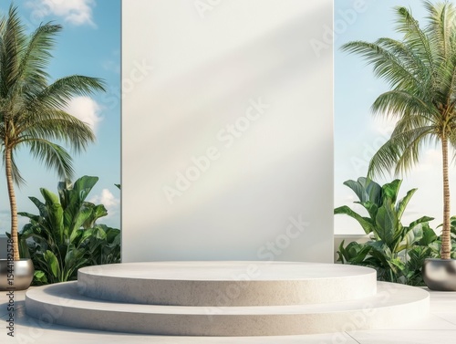 palm tree in a tropical resort