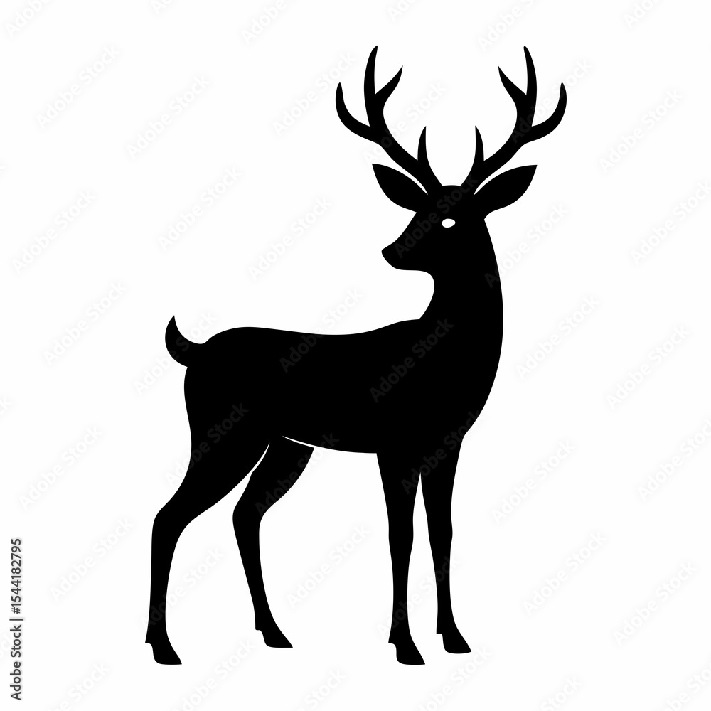 Fototapeta premium Deer on white background 