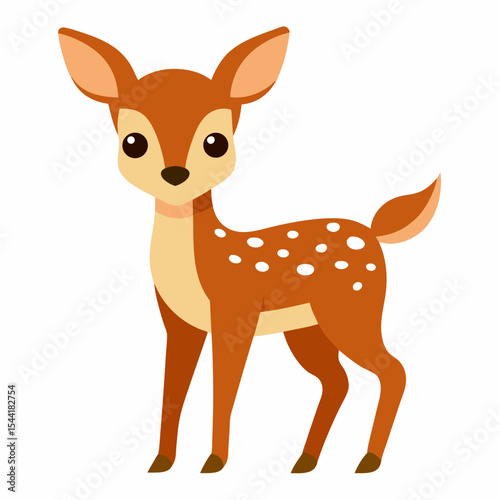 Deer on white background 