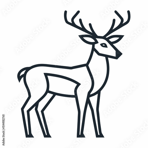 Deer on white background 