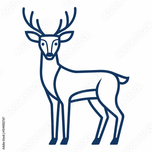 Deer on white background 
