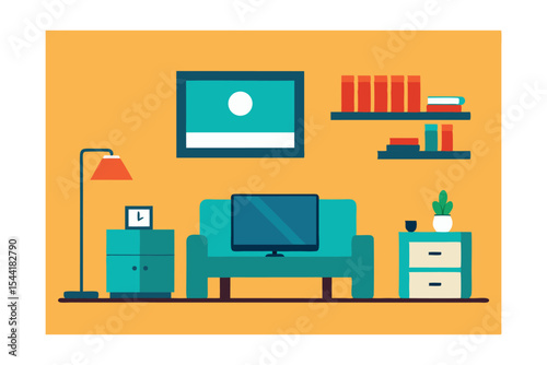 Modern Living Room Interior Design Cozy Apartment Space with Stylish Furniture and Decor