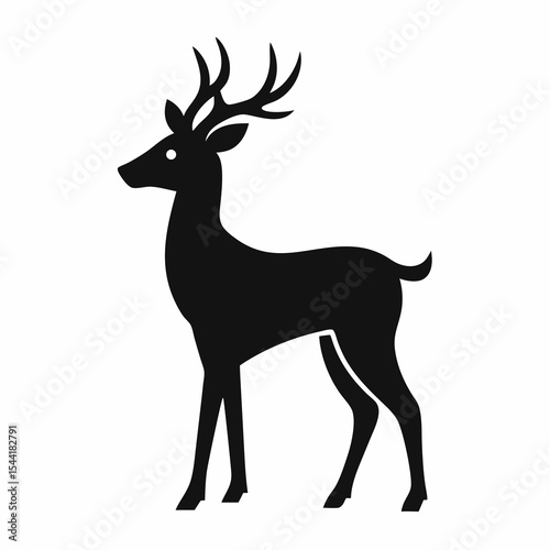 Deer on white background 