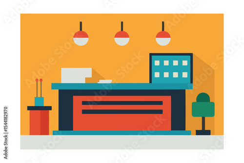 Modern Reception Desk Design Interior Architecture and Stylish Office Space