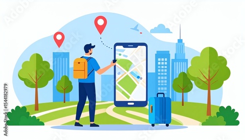 City Trip with App Map