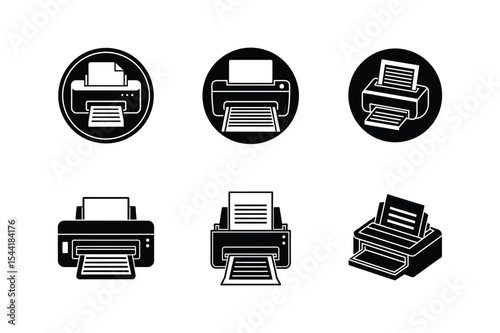 print silhouette vector illustration
