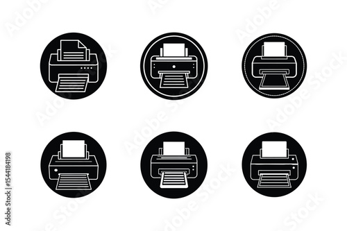 print icon silhouette vector illustration