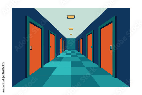 Endless Corridor A Geometric Exploration of Space and Perspective