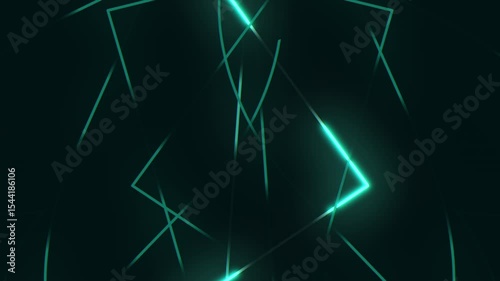 A striking image showing a dark backdrop with illuminated triangles forming geometric lines of light from the top and bottom, creating a futuristic and modern visual appeal