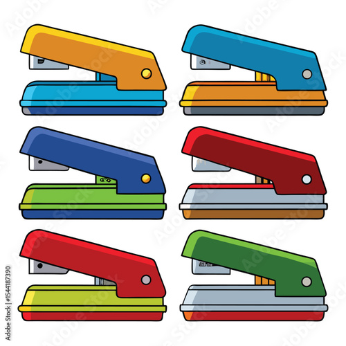 stapler set isolated on white background