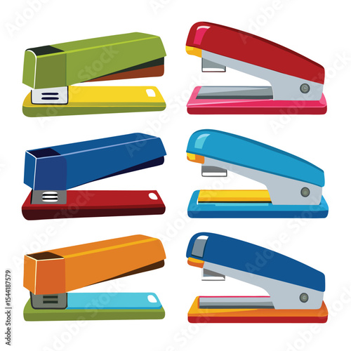 stapler set isolated on white background