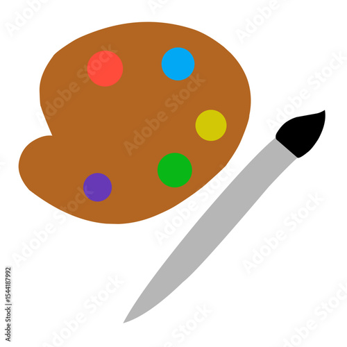 Palette vector illustration