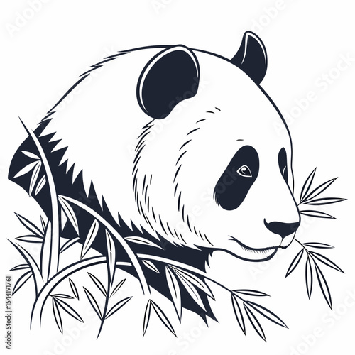 Panda Illustration in Simple Vector