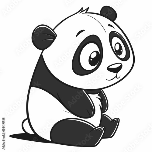 Sitting Panda Emoticon Icon