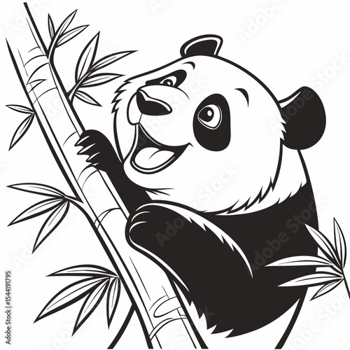 Smiling Panda Cartoon Icon
