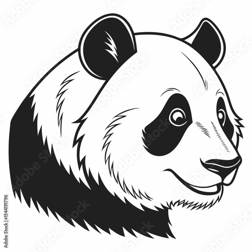 Smiling Panda Logo Vector