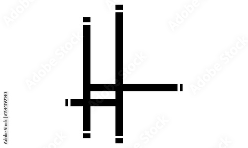 h letter logo vector pixel art