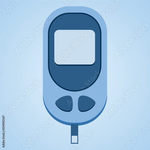 Illustration of Glucometer for Medical Equipment
