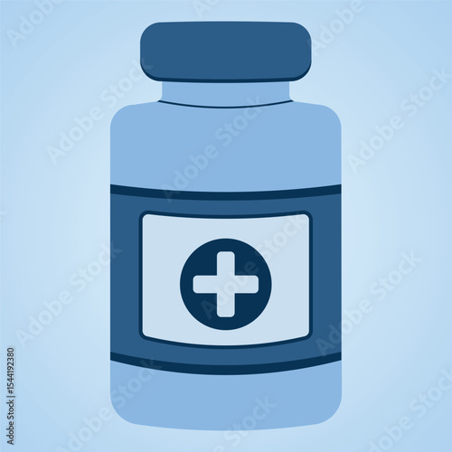 Illustration of Medicine Bottle for Medical Equipment