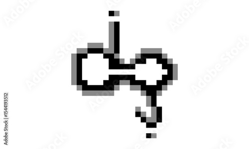letter dg design logo vector pixel art