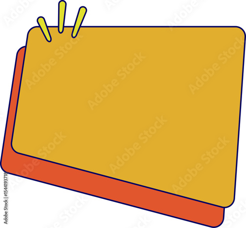 Simple shape doodle orange color illustration