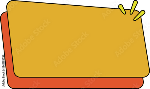 Simple shape doodle orange color illustration
